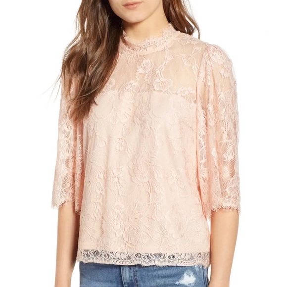 REVOLVE Heartloom Naomi Red Lace Blouse Size XS - Picture 1 of 9